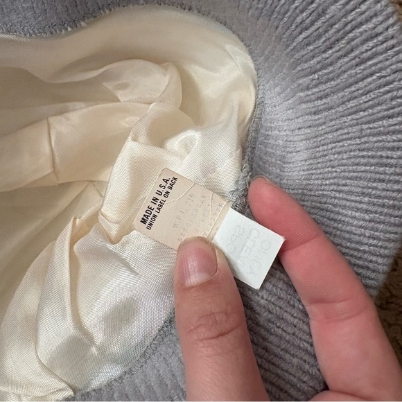 Women's AU COURANT Fedora Wool Knit Cap Bucket Trilby Bowler Hat Union Made - Picture 6 of 7